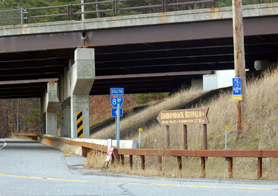 Our sign at Exit 29 of I-87